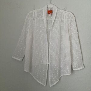 Heart of Palm Knitted Embellished Some Glitter Cardigan Open Front Size M